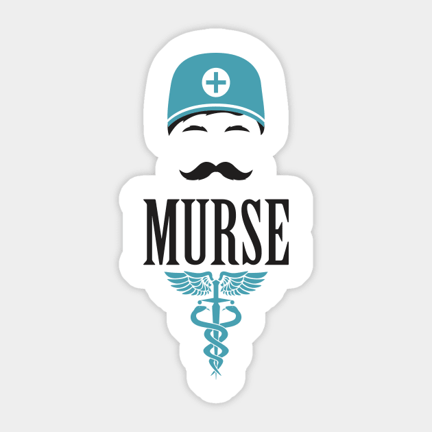 Murse - Male nurse - Heroes Sticker by Crazy Collective